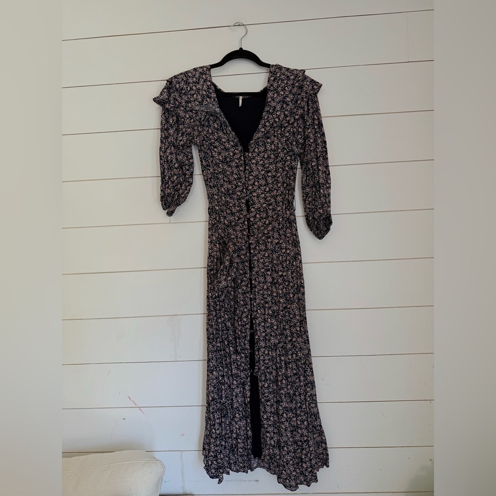 FREE PEOPLE Float on sunbeam midi dress. Size S. Retail $168 - Picture 5 of 14